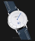 Jonas & Verus Discover Y02065-Q3.WWWLL White and Blue Dial Blue Leather Strap-1