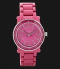 Juicy Couture 1900804 Hot Pink Acrylic Dial Plastic Band Ladies-0