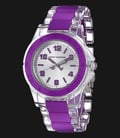 Juicy Couture 1900868 Rich Girl Clear Plastic Bracelet With Purple Silicone-0