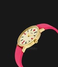Kate Spade 1YRU0870 Crosby Bow Gold Dial Pink Silicone Strap Watch-1