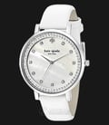 Kate Spade KSW1049 Monterey Pearl Dial White Leather Strap Watch-0