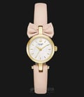 Kate Spade New York KSW1057 Mini Bow Mother Of Pearl Dial Beige Leather Strap-0