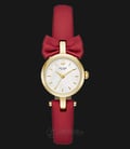 Kate Spade KSW1058 Mini Bow White Dial Red Leather Strap Watch-0