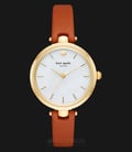 Kate Spade New York KSW1156 White Dial Brown Leather Strap-0