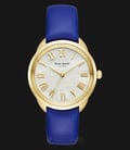 Kate Spade KSW1246 Crosstown White Mother of Pearl Dial Blue Leather Strap-0