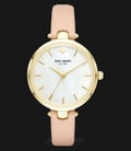 Kate Spade New York KSW1281 White Mother of Pearl Dial Beige Leather Strap-0