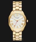 Kate Spade Crosstown KSW1330 Mother of Pearl Dial Gold Stainless Steel Strap-0