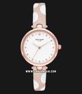 Kate Spade New York Holland KSW1450 White Dial Pink Leather Strap-0