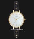Kate Spade New York Metro KSW1469 Mother of Pearl Dial Black Leather Strap-0