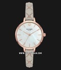 Kate Spade New York Metro KSW1470 Mother of Pearl Dial Grey Leather Strap-0