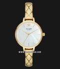 Kate Spade New York Metro KSW1471 Mother Of Pearl Dial Gold Stainless Steel Strap-0