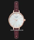 Kate Spade New York KSW1489 White Mother of Pearl Dial Brown Leather Strap-0