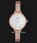 Kate Spade New York KSW1492 White Mother of Pearl Dial Rose Gold Stainless Steel Strap-0