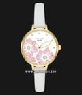 Kate Spade New York KSW1511 Floral Dial White Leather Strap-0