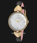 Kate Spade New York KSW1549 White Mother of Pearl Dial Black Leather Strap-0
