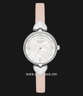 Kate Spade New York KSW1550 White Mother of Pearl Dial Peach Leather Strap-0