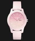 Lacoste 12.12 2000988 Ladies Pink Dial Pink Rubber Strap-0