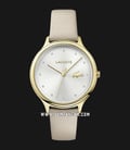 Lacoste Constance 2001007 Ladies Silver Dial Beige Leather Strap-0