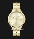Lacoste Constance 2001008 Ladies Gold Dial Gold Stainless Steel Strap-0