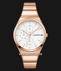 Lacoste Bali 2001036 White Dial Rose Gold Stainless Steel Strap-0