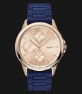 Lacoste Florence 2001110 Ladies Rose Gold Dial Blue Rubber Strap-0