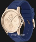 Lacoste Florence 2001110 Ladies Rose Gold Dial Blue Rubber Strap-1