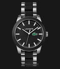 Lacoste 12.12 2010890 Men Black Dial Black Rubber With Stainless Steel Strap-0