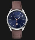 Lacoste San Diego 2010910 Blue Dial Brown Leather Strap-0