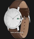 Lacoste Moon 2011002 Men White Dial Brown Leather Strap-1
