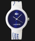 Lacoste Goa 2020094 Ladies Blue Dial White Rubber Strap-0