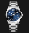 Longines Conquest L3.759.4.96.6 Sunray Blue Dial Stainless Steel Strap-0