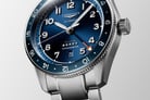 Longines Spirit Zulu Time L3.812.4.93.6 Automatic Sunray Blue Dial Stainless Steel Strap-2