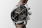Longines Spirit Flyback L3.821.4.53.2 Automatic Sunray Black Dial Brown Leather Strap-1