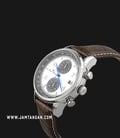 Lucien Piccard Welles LP-28006C-02-BRW Chronograph Silver Dial Brown Leather Strap-1