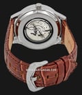 Lucien Piccard LP-28016A-02S-BRW Sevilla II Silver Skeleton Dial Brown Leather Strap-2