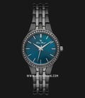 Lucien Piccard Jayne LP-28020-BB-33MOP Blue Mother of Pearl Dial Black Stainless Steel Strap-0