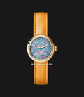 Marc Jacobs The Round Watch MJ0120179284 Ladies Multicolor Dial Tan Leather Strap-0