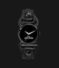 Marc Jacobs MJ0120179295 The Cuff Watch Ladies Black Dial Black Leather Strap-0
