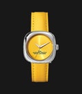 Marc Jacobs The Cushion Watch MJ0120179304 Ladies Yellow Dial Yellow Leather Strap-0