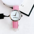 Marc Jacobs The Round Watch MJ0120179286 Ladies Multicolor Dial Pink Leather Strap-1