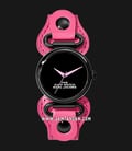 Marc Jacobs The Cuff Watch MJ0120179296 Ladies Black Dial Pink Leather Strap-0