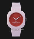 Marc Jacobs The Cushion Watch MJ0120184711 Ladies Red Dial Pink Stainless Steel Strap -0