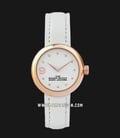 Marc Jacobs The Round Watch MJ0120184722 Ladies Silver Dial White Leather Strap -0