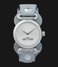 Marc Jacobs The Cuff Watch MJ0120184728 Ladies Silver Dial Grey Leather Strap-0