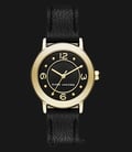 Marc Jacobs MJ1475 Riley Extension Black Dial Black Leather Strap Watch-0