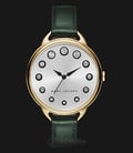 Marc Jacobs MJ1477 Betty Silver Dial Dark Green Leather Strap Watch-0