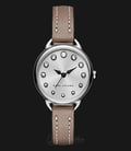 Marc Jacobs MJ1480 Betty Silver Dial Cement Leather Strap Watch-0