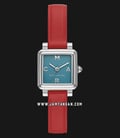 Marc Jacobs Vic MJ1637 Light Blue Dial Red Leather Strap-0