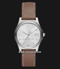Marc Jacobs Henry MJ1642 Ladies Silver Dial Brown Leather Strap-0