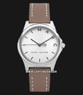 Marc Jacobs Henry MJ1643 Silver Dial Tan Leather Strap-0